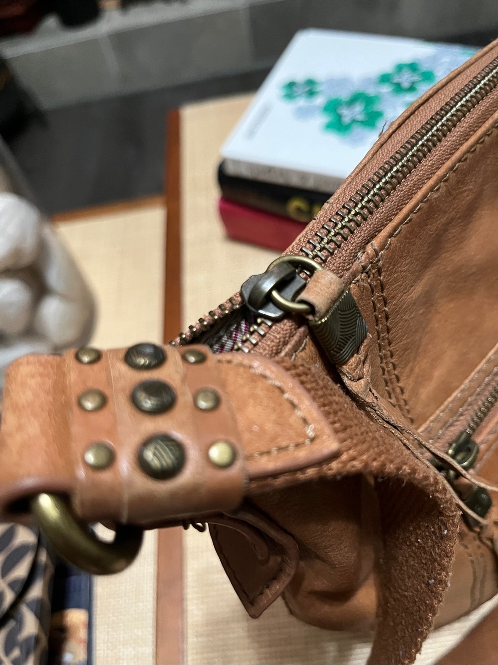 The Sak all  leather‎ Multicolor Patterned Interior crossbody shoulder bag - Picture 7 of 12